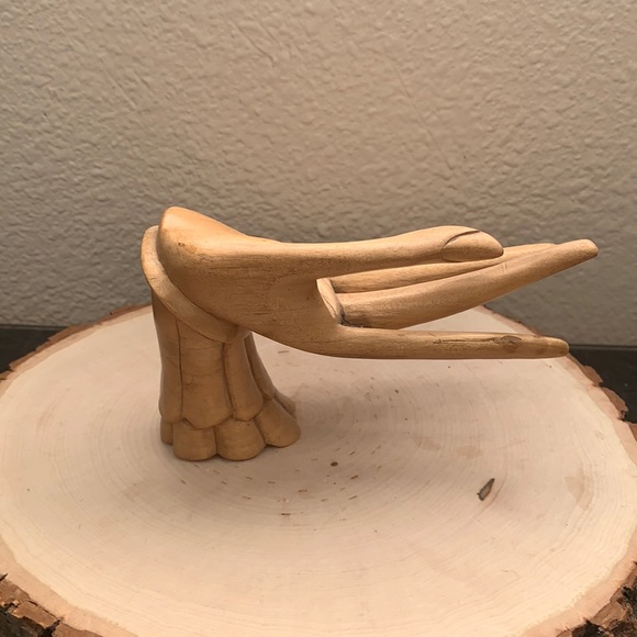 Other - Vintage Carved Wooden Hand Jewelry Display
